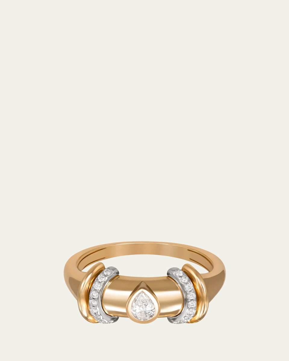Warrior Diamond Drop Ring